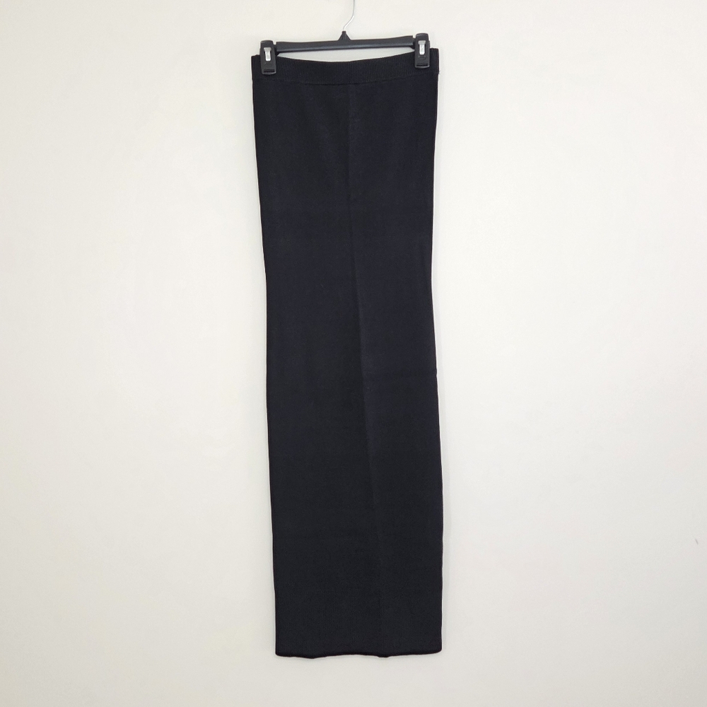 J. Crew Cyan Strapless Sweater Midi Dress Black Contour Sheathe - Picture 3 of 8